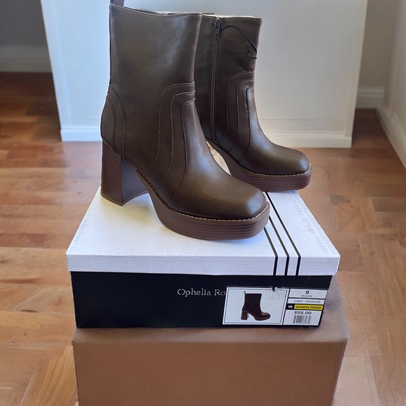 🆕 Ophelia Roe Laney Boots Chocolate Women’s Size 8M & 9M - Picture 4 of 12